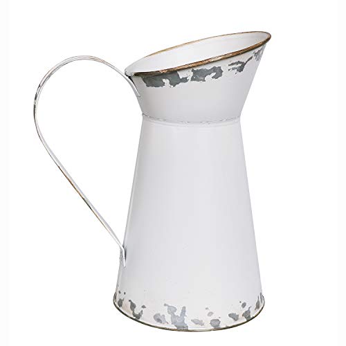 Apsoonsell Rustic Shabby Chic Vase Small Metal Vase Vintage Milk Jug Mini Pitcher Decorative Flower Vase Farmhouse Decor For Home, Kitchen, Bathroom #TOP1