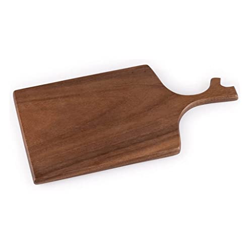 Tabla de cortar de Acacia para servir con mango para carne, queso, pan, verduras, frutas, charcutería, bandeja para servir