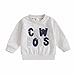 GINEVSAL Kids Toddler Baby Boy Football Season Sweatshirt Letter Sequined Embroidery Oversized Pullover Top 6M-5T (Gray Cow Boys, 3-4 Years)
