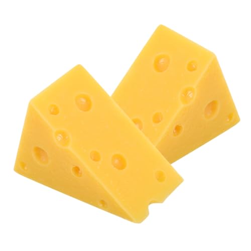 NOLITOY チーズ模型 人工チーズ 軽量 耐久性 子供向け インテリア おうちのディスプレイ用 2個セット