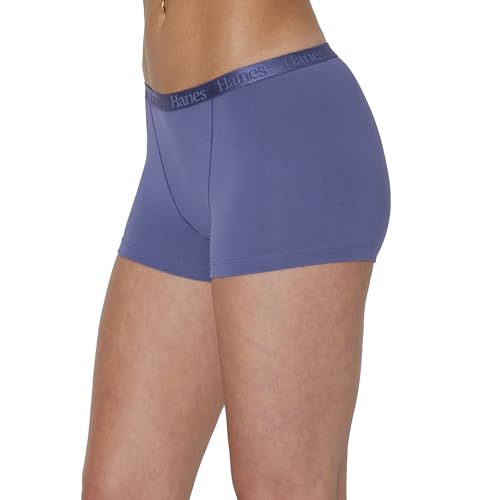 Hanes Women's Originals Supersoft Boxer Briefs Pack, Panties, Viscose from Bamboo Underwear, 5-Pack3