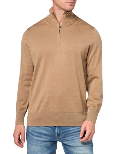 Brooks Brothers Men's Merino Wool Half-Zip Long Sleeve Sweater