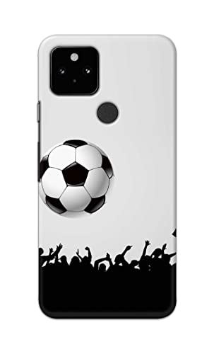Image of Printed Hard Back Cover Case for Google Pixel 5 Back Cover (Football Icon) -702