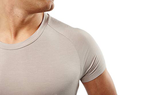 Mr. Davis Bamboo Viscose Traditional Crew Men's Undershirt Variety 4 Pack - Stylish Crew Neck Undershirts for a4