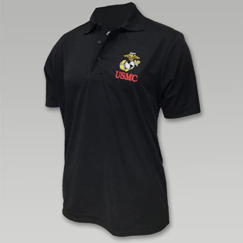 Polo para hombre US Marine Corps Armed Forces Gear - Camisa oficial licencida (Negro) miniatura 2