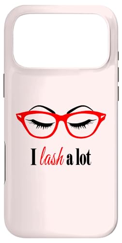 Make up Lash Eyelash Eyelashes Lover Sun Glasses Red t-shirt �X�}�z�P�[�X iPhone 17 Pro Max �p