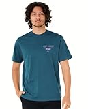 Rip Curl Camiseta gráfica de Manga Corta y Cuello Redondo para Hombre, Icono Azul Oscuro, L