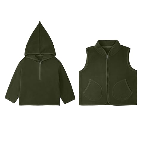 Image of Kids Boys & Girls Two-Piece-Set Soft Fleece Hoodie with long sleeves and Vest