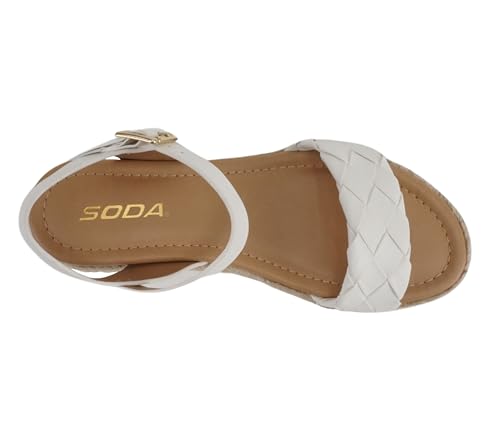 Image of Soda CLIP ~ Women Open Toe Ankle Strap Platform Espadrille Sandal