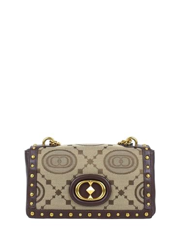 Sac à bandoulière Monogram Beige/Brown La Carrie petit sac à main beige-marron