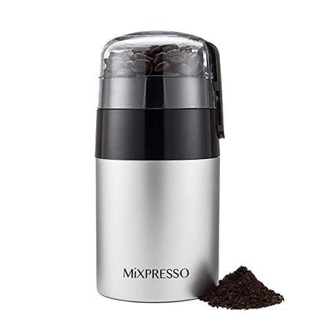 Electric Coffee Grinder | Powerful 150W Motor with Double Stainless Steel Blades | Large Capacity For Beans, Seeds & Spices | Removable Safety Lock & One-Touch Control | Maximize Coffee Flavor & Aroma