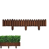 Valla corta de madera para jardín, borde de paisaje, bordes decorativos flexibles, bordes decorativos sin cavar, bordes de cama de flores, valla de madera para el hogar, patio, plantas, enrejado,