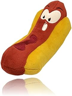 Bone Pet Company Hot Dog Soft Squeak dog toy, soft plush cute dog toys