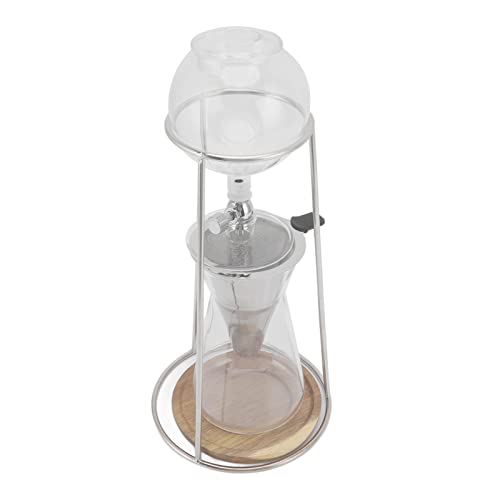 ZAICOLER Cafetera de Preparación en Frío, 600 Ml, Válvula Ajustable de Vidrio de Borosilicato Reutilizable, Cafetera de Goteo Lento, Cafetera de Preparación en Frío para Cafetería, Cocina