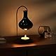 WD&CD Duftlampe aus Keramik, Aromalampe Teelichthalter mit der Candle Löffel Aroma Diffuser Schwarz