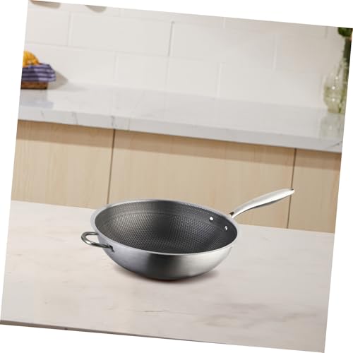 Wok estilo chino antiadherente de acero inoxidable miniatura 6