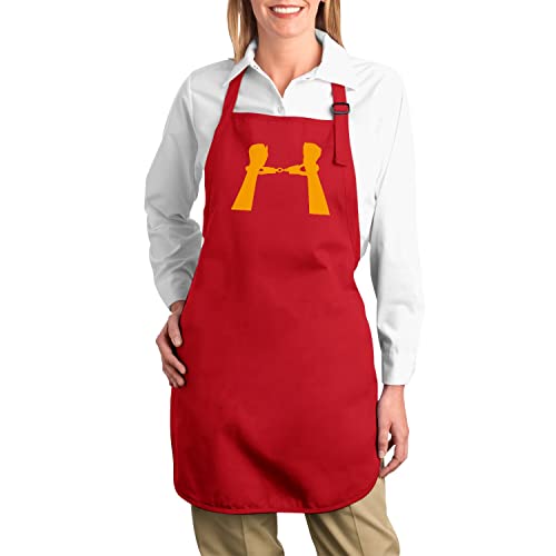 Tablier rouge premium en coton résistant pour passionnés de cuisine - 2