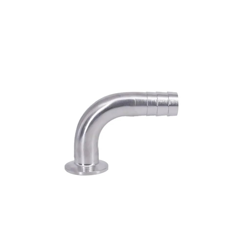 AARTERZZA 5PCS 0.75" Tri Clamp Ferrule OD 34mm x 19mm 3/4" Hose Barb 90 Degree Elbow SUS 304 Stainless Steel Home Brew Beer Wine