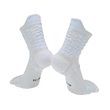 TUCKBOLD Cycling Socks Quick-Drying Non-Slip Sweat-Absorbent Deodorizing Anti-Friction Outdoor Bike Socks White Size l Neutral and Universal