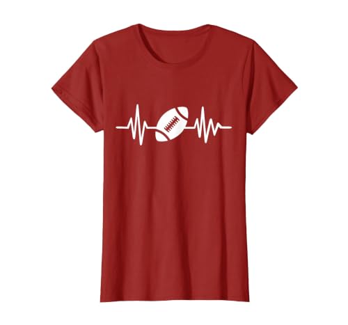 Football Frequency T-Shirt, Women, Cranberry Red, X-Large