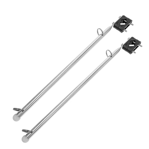 ifundom Ensemble 2 Mâts de Pavillon en Acier Inoxydable pour Yacht Support de Fixation sur Rail pour Bateau Accessoire Marin de Mer Installation Simple pour Navigation de Plaisance