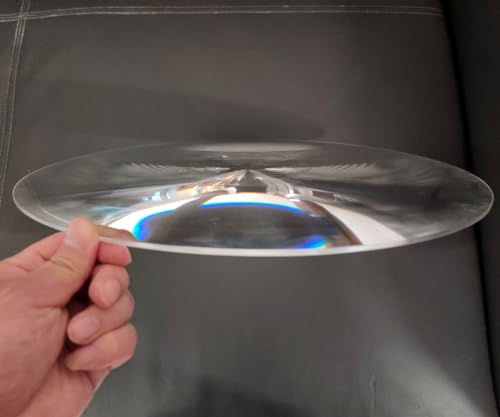 Image of Fresnel Lens Large, Diameter 400mm(15.74 inch), Focal Length 240mm(9.44 inch), Solar Death ray for Physics Classroom, Magnifiying Sheet Fire Starter for Solar Heating, Solar Oven, Acrylic Lens (not Glass)