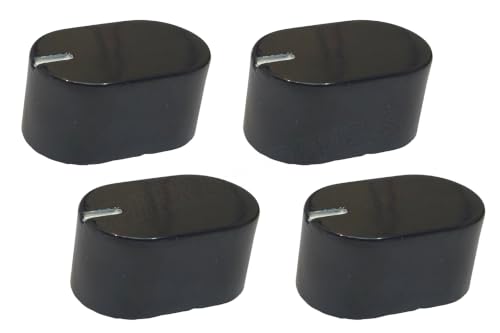 Image of Stove Turn on /off Knobs Compatible for Prestiage Edge & All Major Gas Stoves (Colour: Black, Pack of 4 Units).