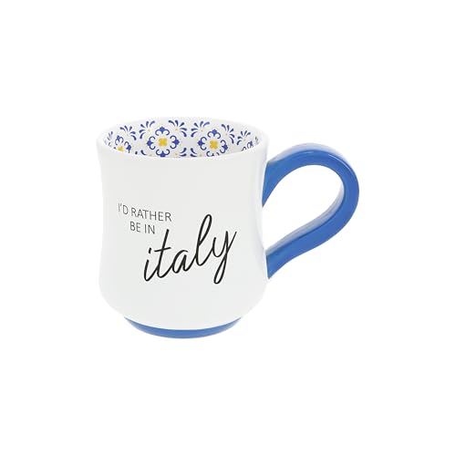 Pavilion Gift Company - Italy - 16 oz Stoneware Mug Coffee Tea Mediterranean Italian Summer Vibrant...
