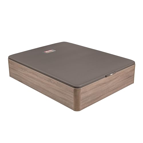 PIKOLIN Canapé Abatible Madera NATURBOX 2.0 Plus | Entrega, Montaje y Retirada de Usado Incluida | 150x200 | Britania | Alta Capacidad de Almacenamiento | 41 cm Altura | 4 Esquinas Redondas