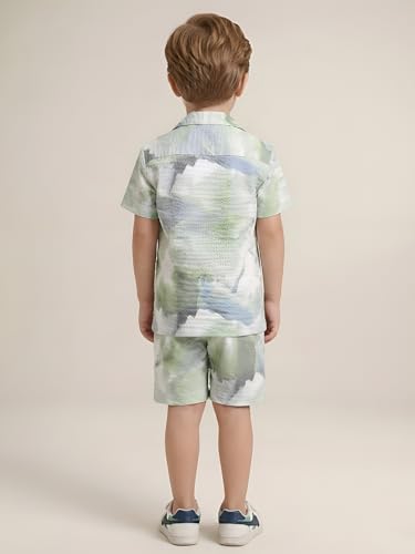 Image of POLKA TOTS 100% Cotton Co-Ord Set for Boys | Half Sleeve Shirt & Shorts Beach Outfit for Kids | Ultra-soft & Breathable Summer Clothes for Toddler & Baby Boy | Casual Dress & Printed Nightwear Set