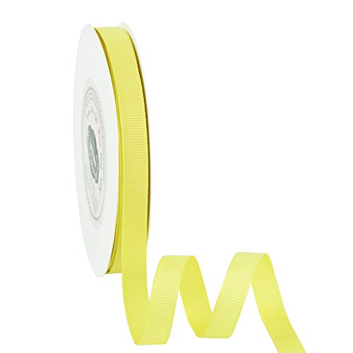 Vatin Ruban gros grain massif 10 mm Jaune citron 45 m Cover