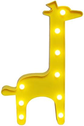 GUOCHENG Cute Giraffe Shaped LED Night Light Warm White Shine Table Night Lamps Bedroom Nursery Home Bedside Indoor Decorations Birthday Christmas Gift for Kids Children Girls