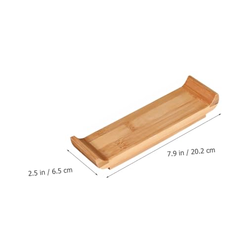 Plato japonés pequeño para sushi y sashimi de madera sintética miniatura 2