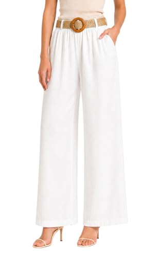 Pantalon d'été taille élastique contre la chaleur en tissu 100% coton