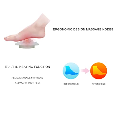 Twutwu Deep Kneading Foot Massager With Heat - Shiatsu Feet Massager, Cushion Warmer, Electric Massagers For Whole Body, Usb Recharge Foot Massager Machine, Wireless, Gifts (Grey) #TOP3