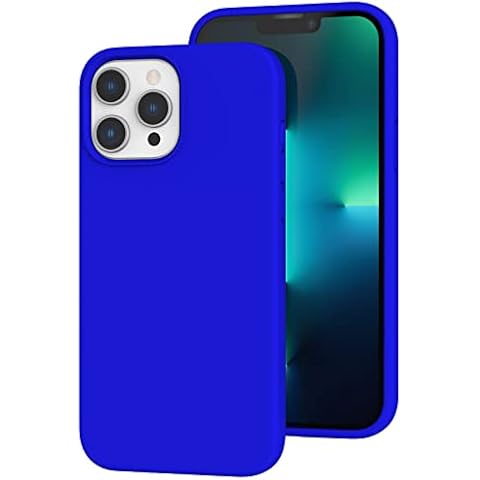 K TOMOTO Compatible with iPhone 13 Pro Case, [Drop Protection] [Anti-Fingerprint] Shockproof Liquid Silicone Cover with Microfiber Lining Phone Case for iPhone 13 Pro 6.1" (2021), Klein Blue Cover