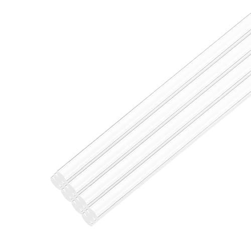 Image of MECCANIXITY 12pcs Acrylic Round Rods 3 /16 inch x 8 inch Clear Acrylic Dowel Rods Sticks Plastic Sticks Strip for DIY Craft Lighting Gardening Decoration - 5mm x 200mm