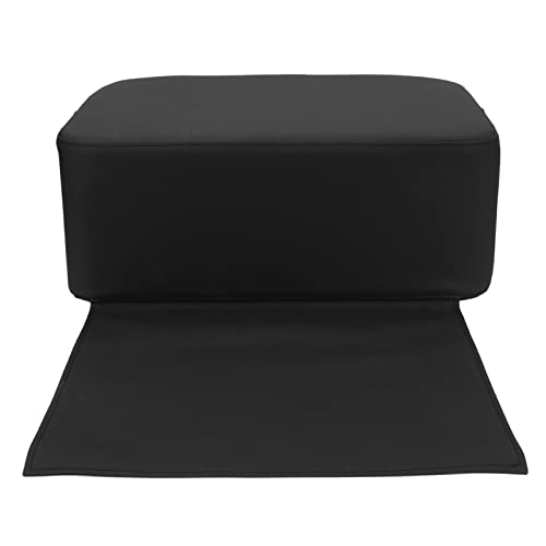 Salon Booster Cushion for Child Hair Cutting, Styling Chair, Black PU Leather Barber Beauty Spa Equipment with Higher Density for Additional Support