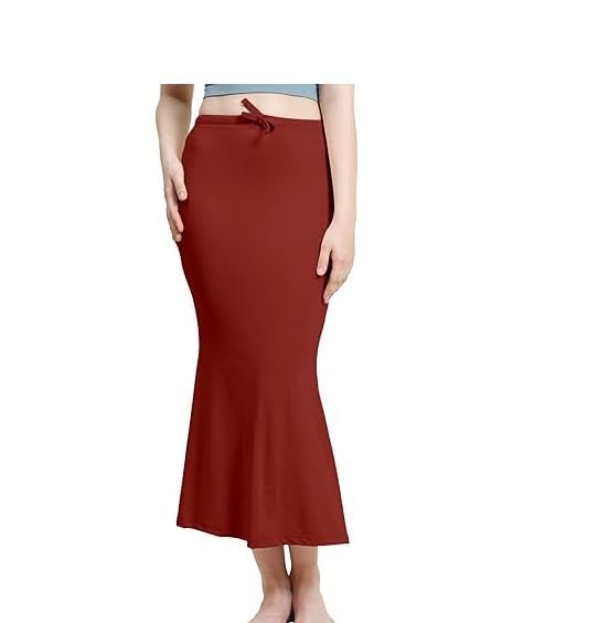 Image of Women's Soft Comfy Pleated Saree Fishcut I Saree Shapewear Flare Petticoat for Women, Lycra Cotton Blended, Petticoat, Skirts for Women, Shape Wear Dress for Saree