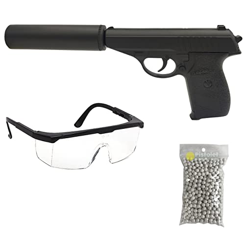 Saigo Defense Airsoft Pistol Pack Modell PPKG3 mit Feder/Material: Metall/Leistung 0.5 Joule/Lieferung mit Zubehör Saigo Defense Airsoft Pistol Pack Modell PPKG3 mit Feder/Material: Metall/Leistung 0.5 Joule/Lieferung mit Zubehör