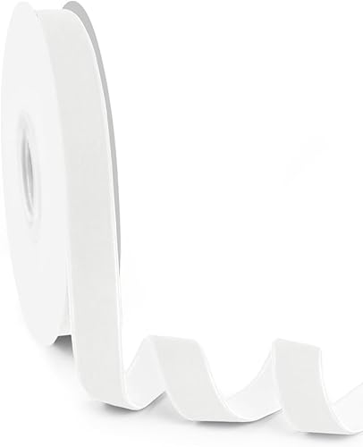 Miniatura 30 de Cinta de terciopelo de 5/8 pulgadas de ancho, 25 yardas, cinta de terciopelo negro en carrete para manualidades, envoltura de regalos, bricolaje