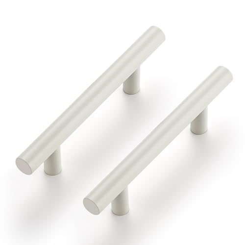 Image of Ravinte 30 Pack | 5 Inch Cabinet Pulls White Stainless Steel Kitchen Drawer Pulls Cabinet Handles 5 InchLength, 3 Inch Hole Center
