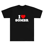 I Love Sombr T-Shirts I Barely Know Her Merch Cosplay Women Men Fashion Short Sleeve Tee (Black,X-Large)
