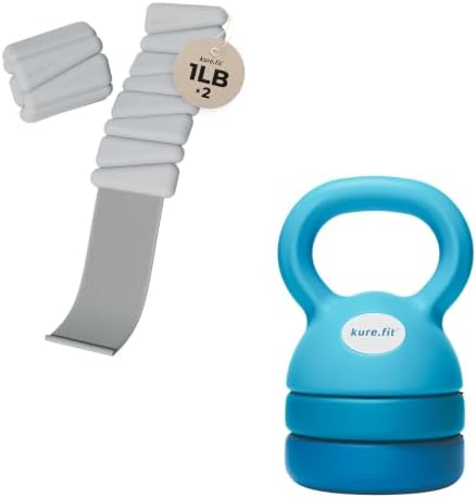 Gray Weights Set 1lb & Blue Kettlebell 5-12lb Bundle | Home Gym image 5