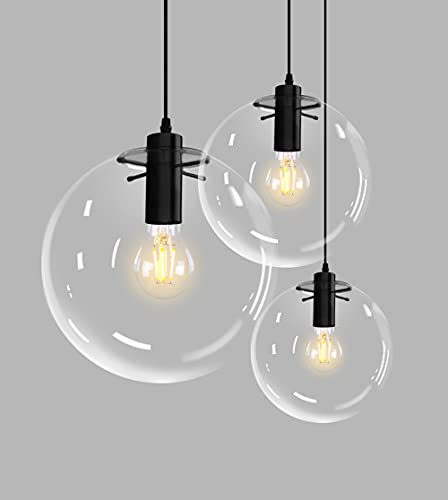Lustre suspension en verre sphérique E27 pour magasin chic