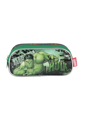 Luxcel, Estojo Escolar Infantil Duplo Incrível Hulk Original Cor:Verde