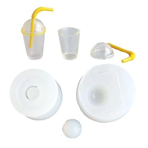 Juego de moldes de silicona de grado profesional para vasos realistas, tazas de té de burbujas, herramientas de manualidades, tazas de té en miniatura, accesorios