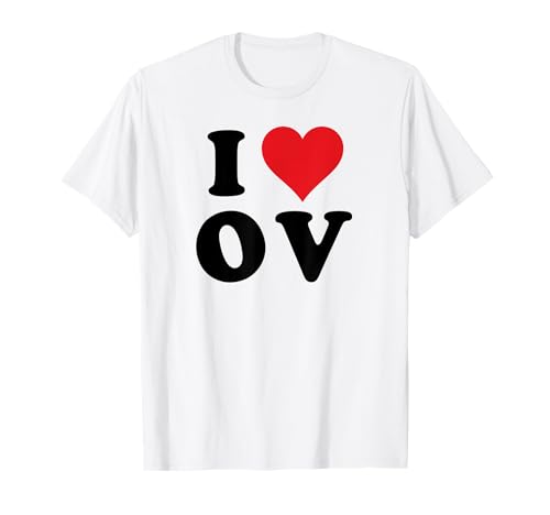 I Heart OV Initials I Love O.V. First And Last Name O V T�V���c