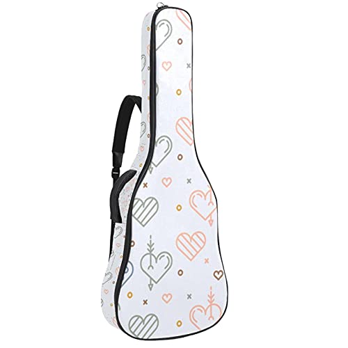 Sac à dos pour guitare avec motifs cœur et cercle pour vos trajets