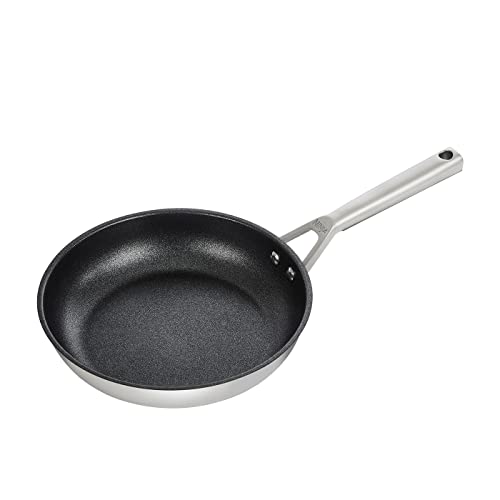 Ninja Foodi ZEROSTICK Edelstahl-Bratpfanne 30 cm [C60030EU] Antihaftbeschichtung, Induktionskompatibel, spülmaschinenfest